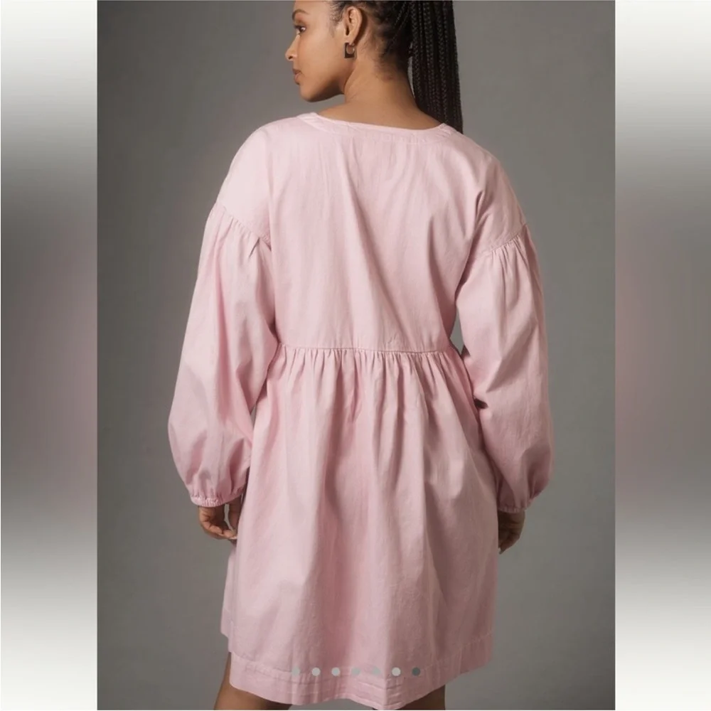 NWOT By Anthropologie Square Neck Babydoll Dress - Picture 7 of 8